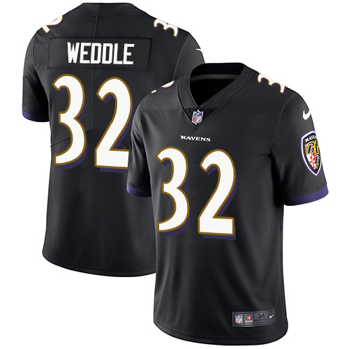 Nike Ravens #32 Eric Weddle Black Alternate Men's Stitched NFL Vapor Untouchable Limited Jersey